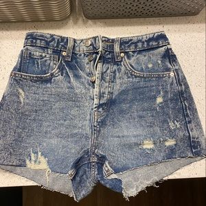 Wild Fable Mom Style Distressed Jean Shorts